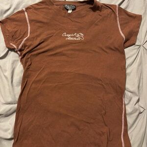 Cowgirl brown y2k shirt